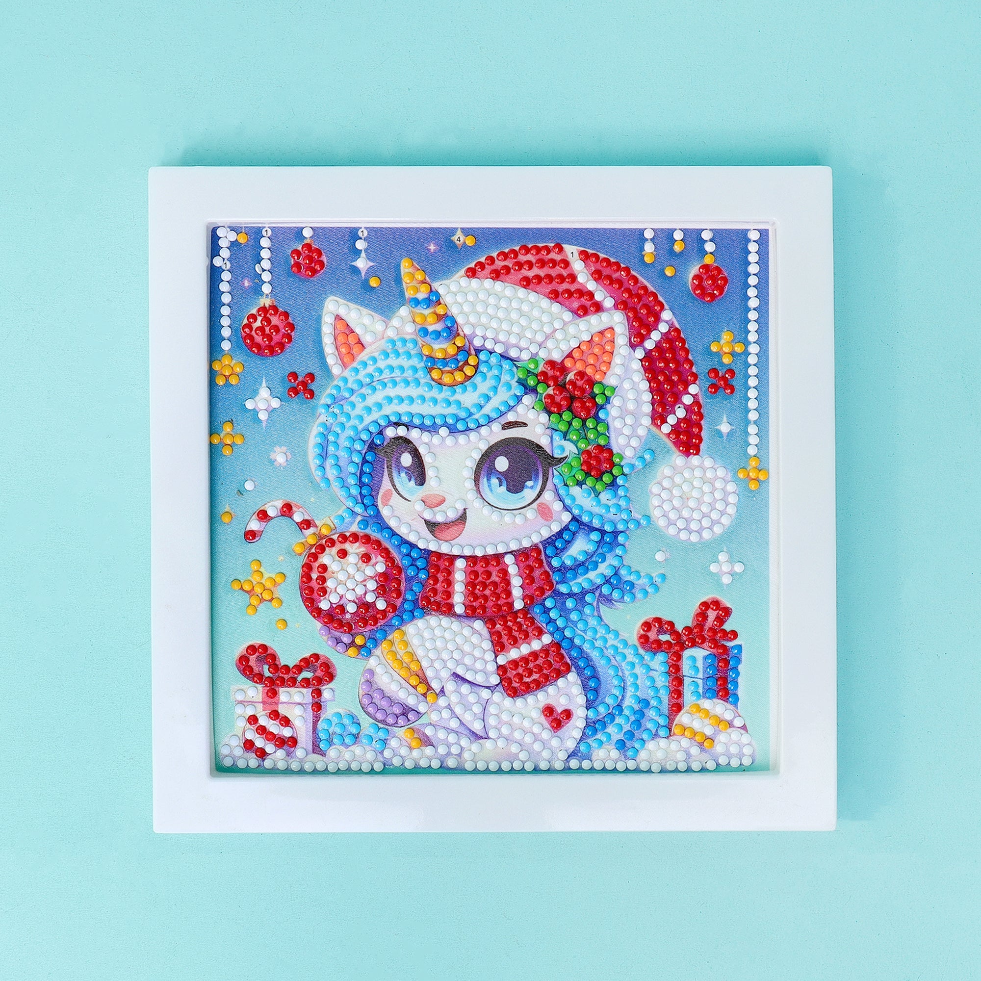 Diamond Art Kit (Christmas Themes - Santa, Puppy, or Unicorn)
