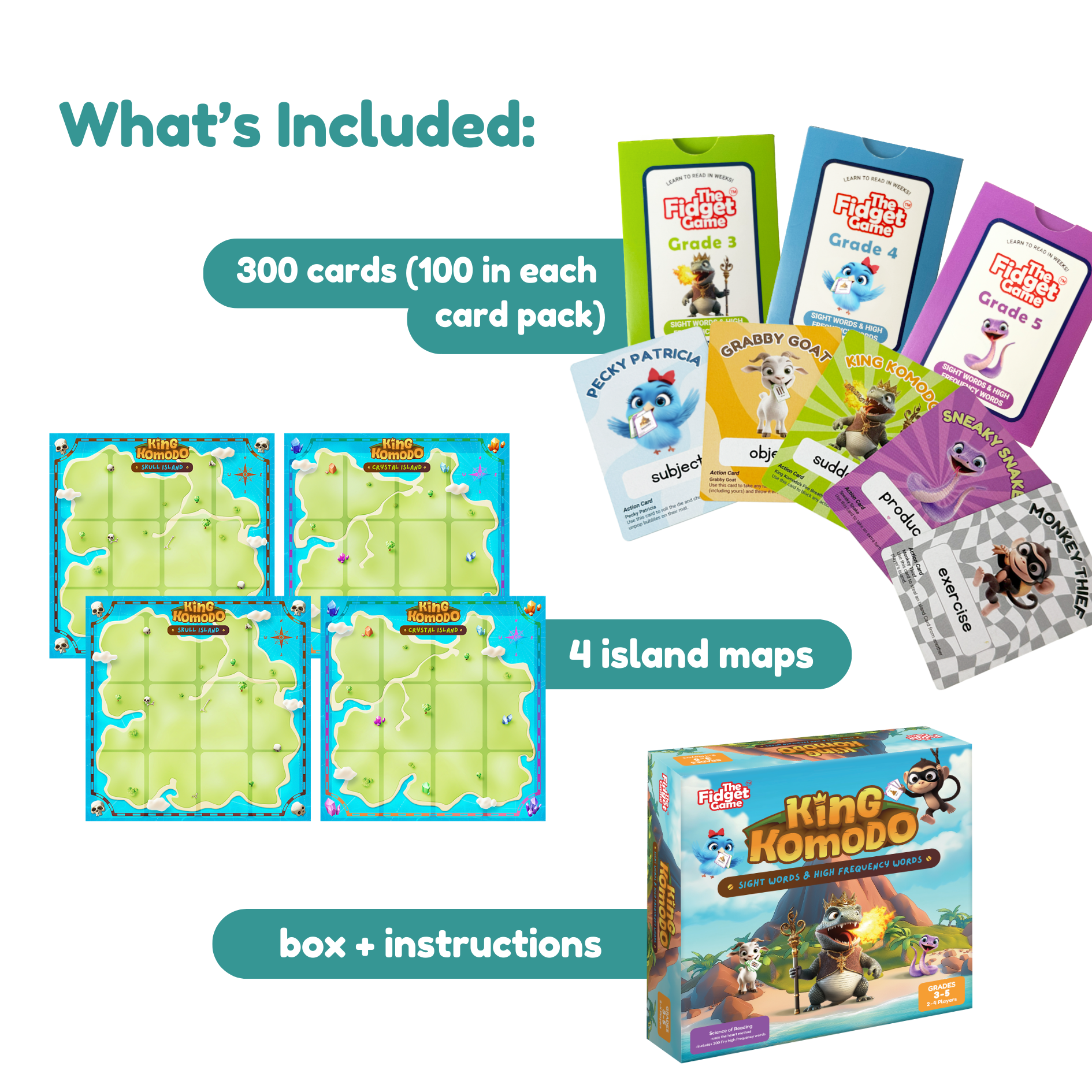 King Komodo - Sight Words Game - Grades 3-5