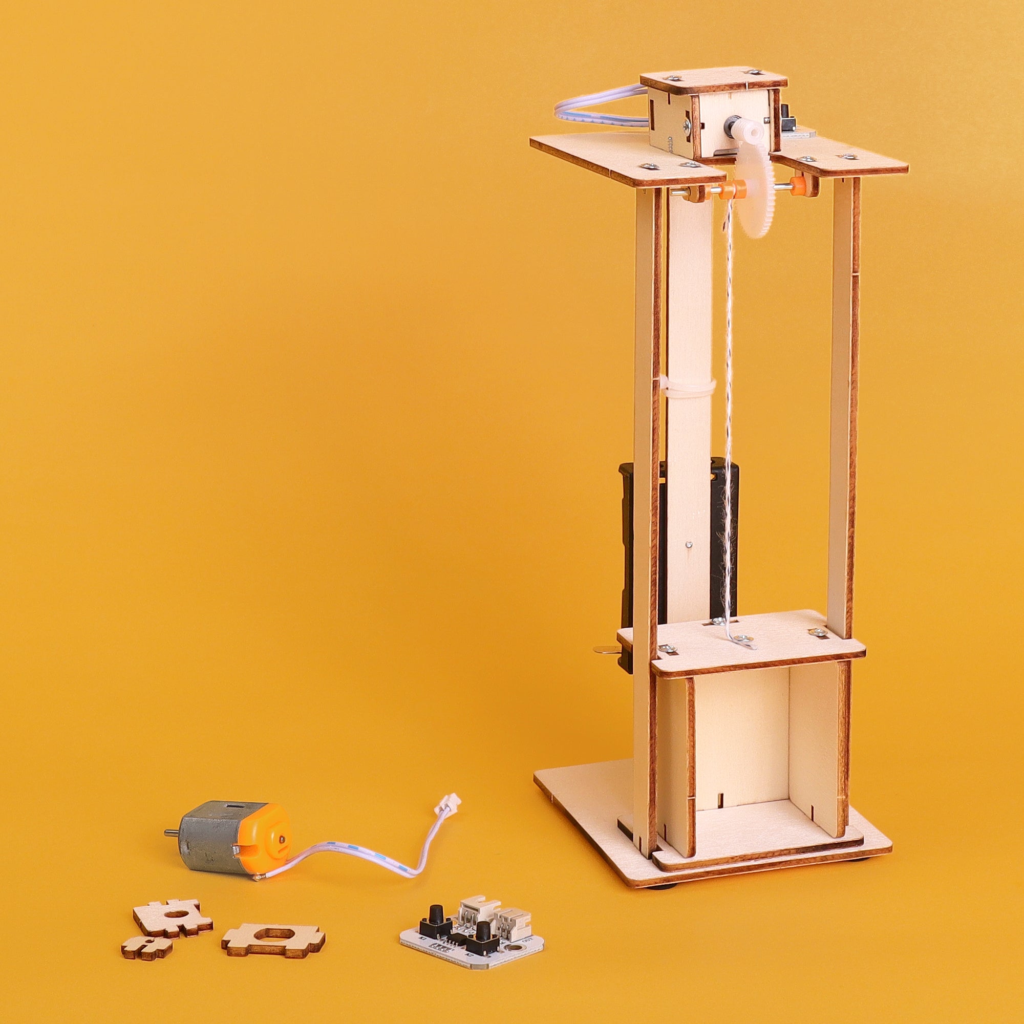 Electric Elevator DIY Kit, Educational STEM Toy