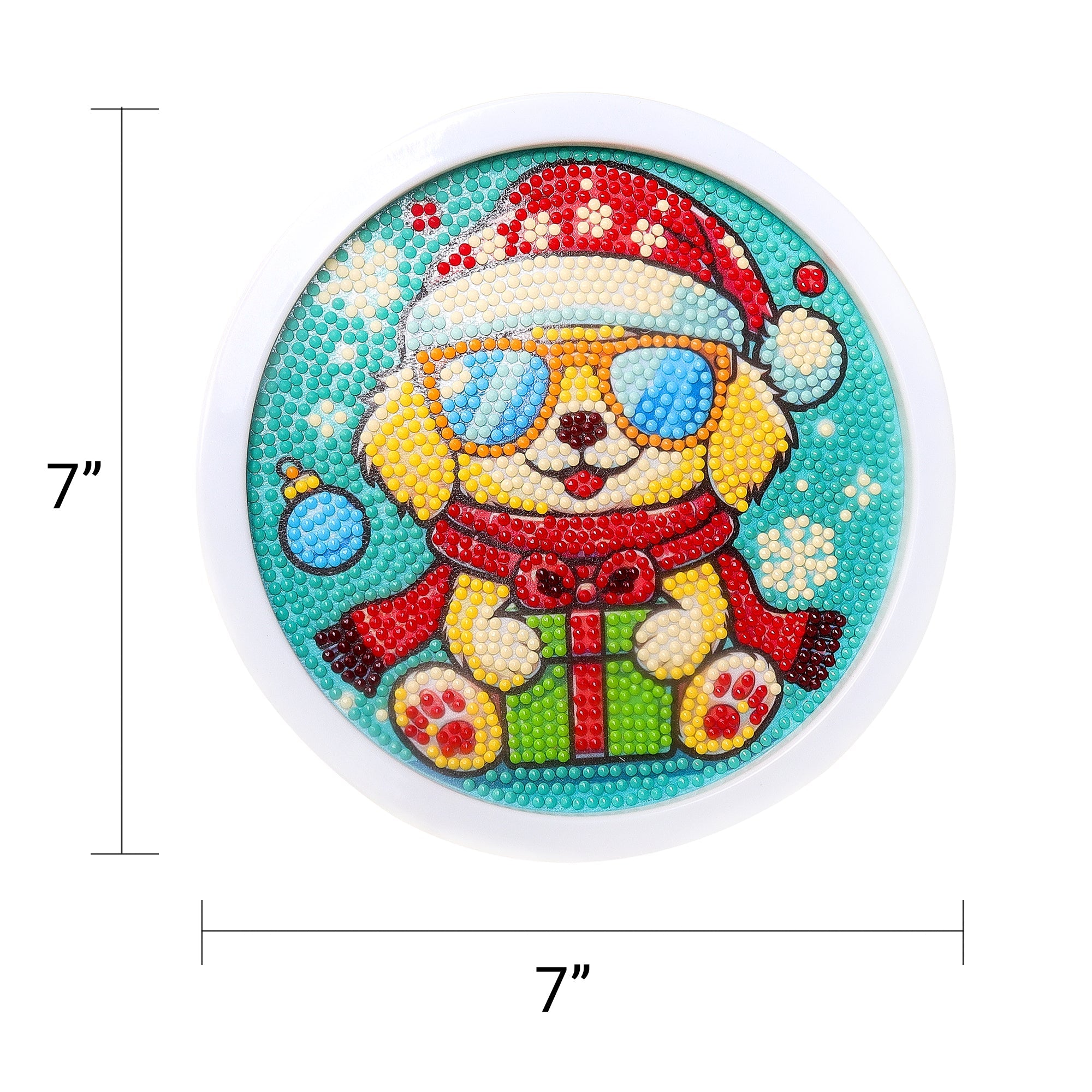 Diamond Art Kit (Christmas Themes - Santa, Puppy, or Unicorn)