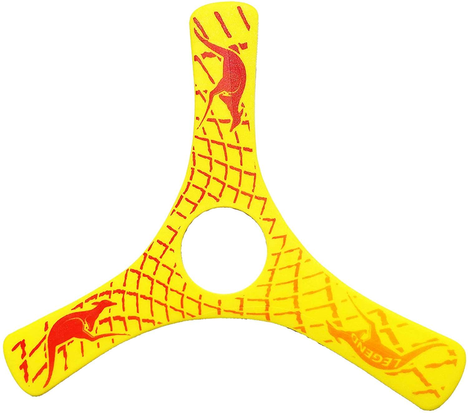 Kids boomerang - Spin Racer boomerang - Yellow plastic boomerang