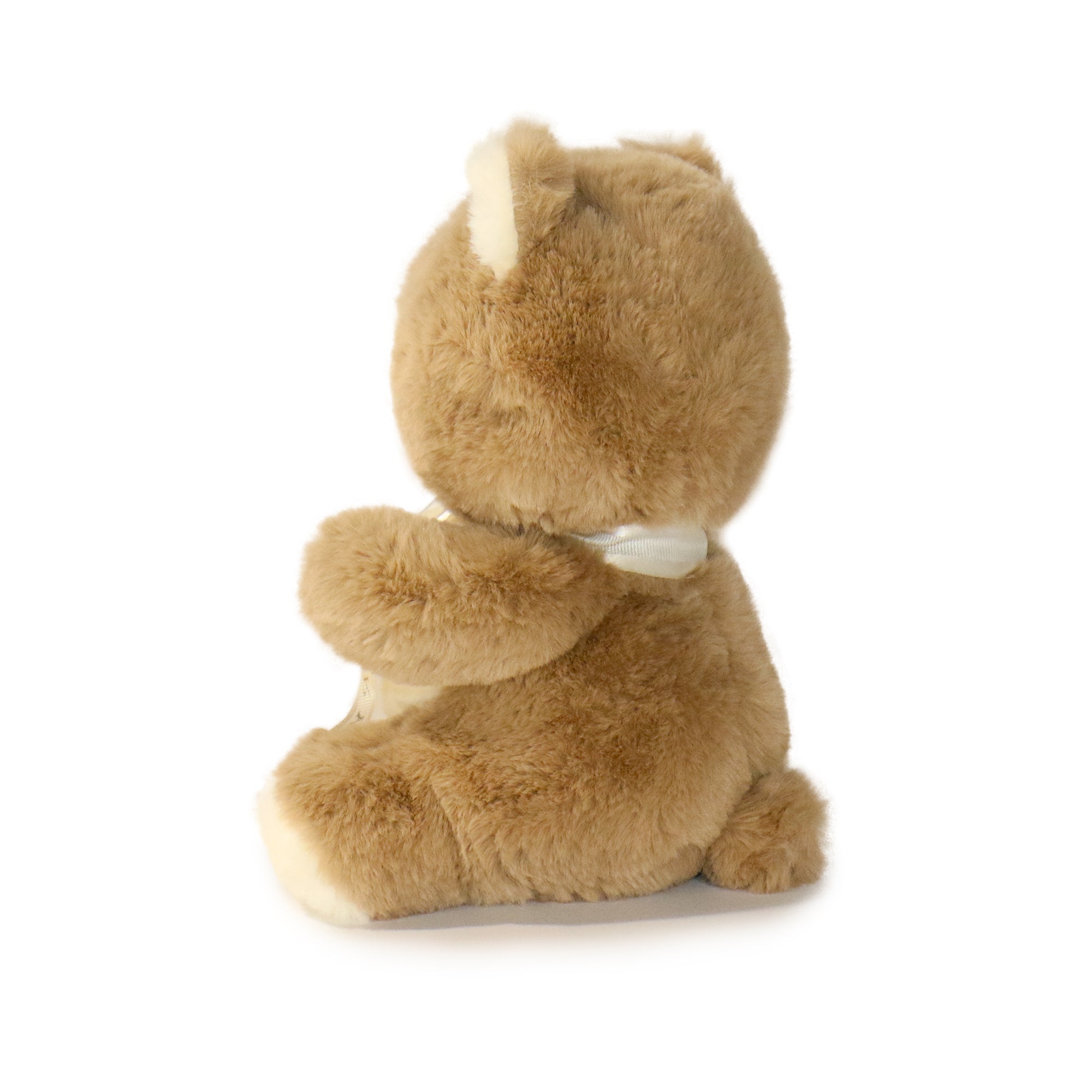 8-inch Plush Bear with White Ribbon