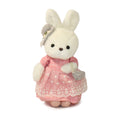 11-inch White Maisie Rabbit with Pink Dress