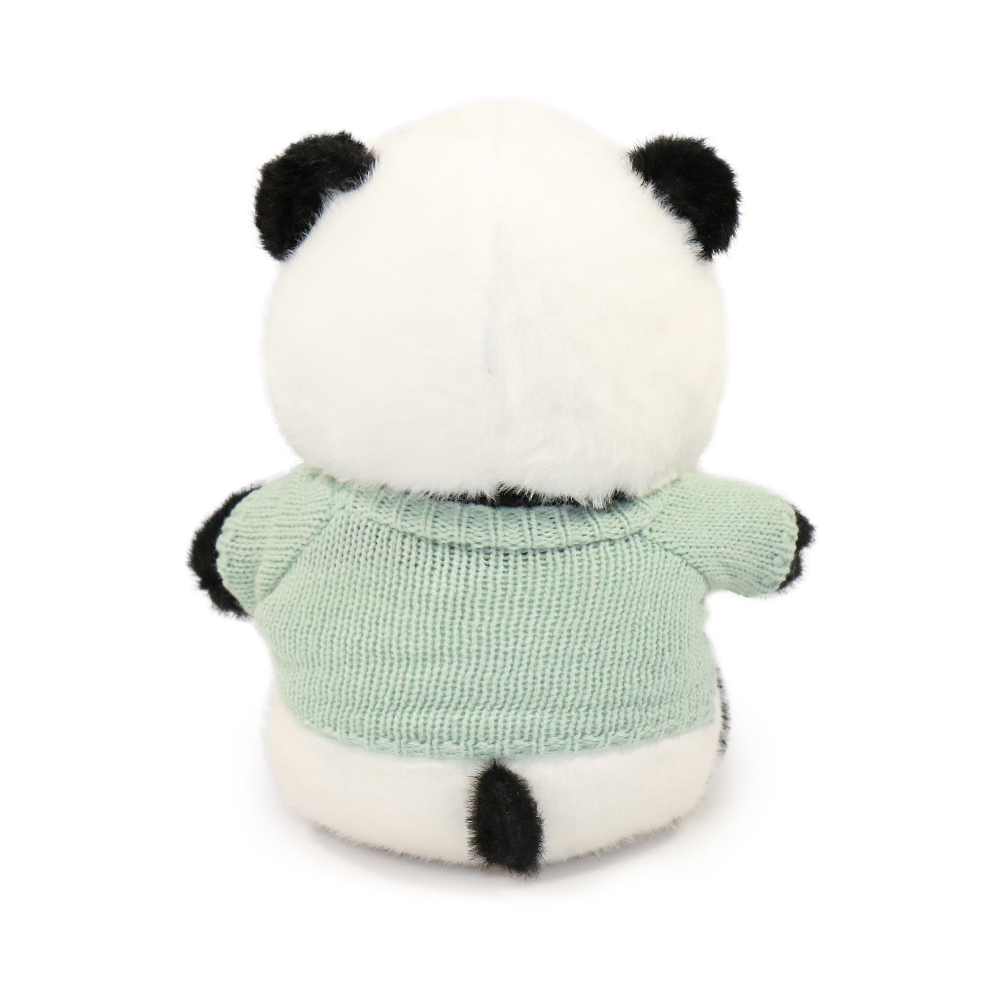 10-Inch Black and White Muffin Panda with Sweater
