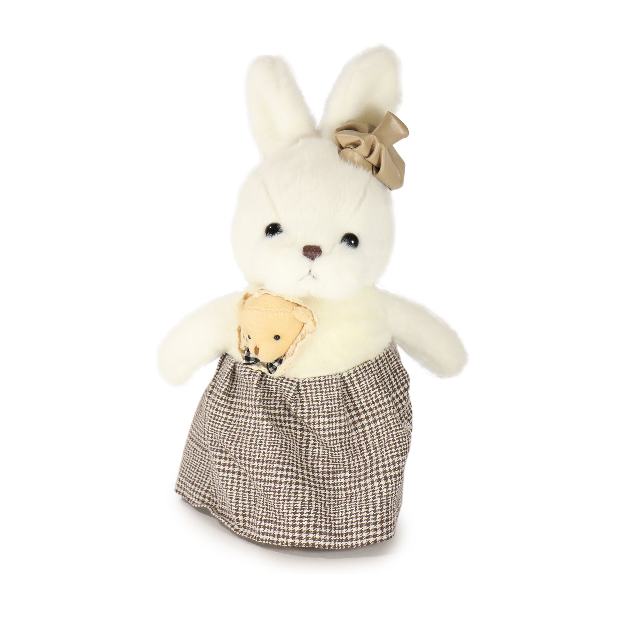 11-inch Old Towne Sage Rabbit with Checkered Dress