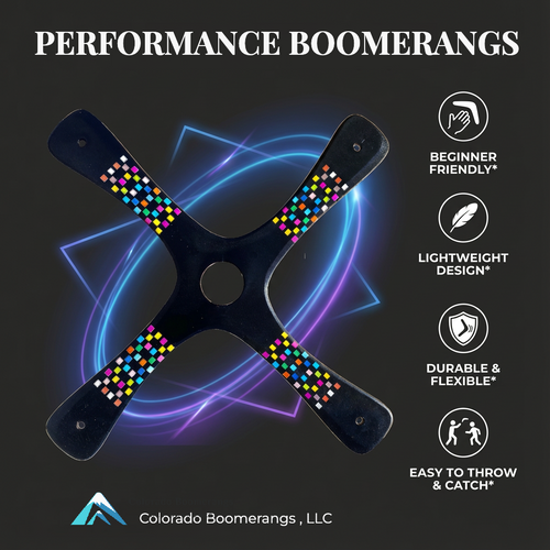 Competition Boomerang (Black Barcelona) – Carbon Infused High Performance Throwing Toy