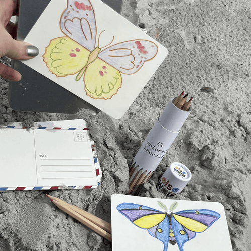 Coloring Postcards w/ 6 Designs (30 cards)