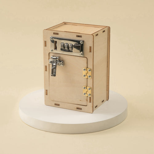 Combination Lock Box DIY Kit - Educational STEM Toy Wooden Engineering Set