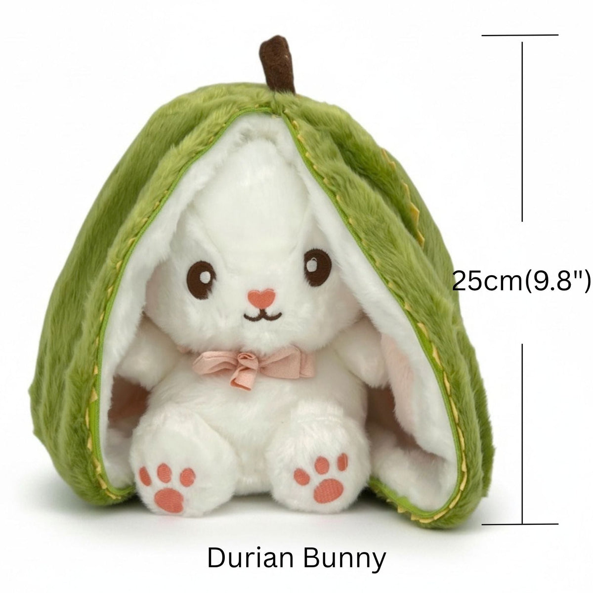 Reversible Strawberry Bunny Plush Toy - Transforming Hide and Seek Stuffed Animal