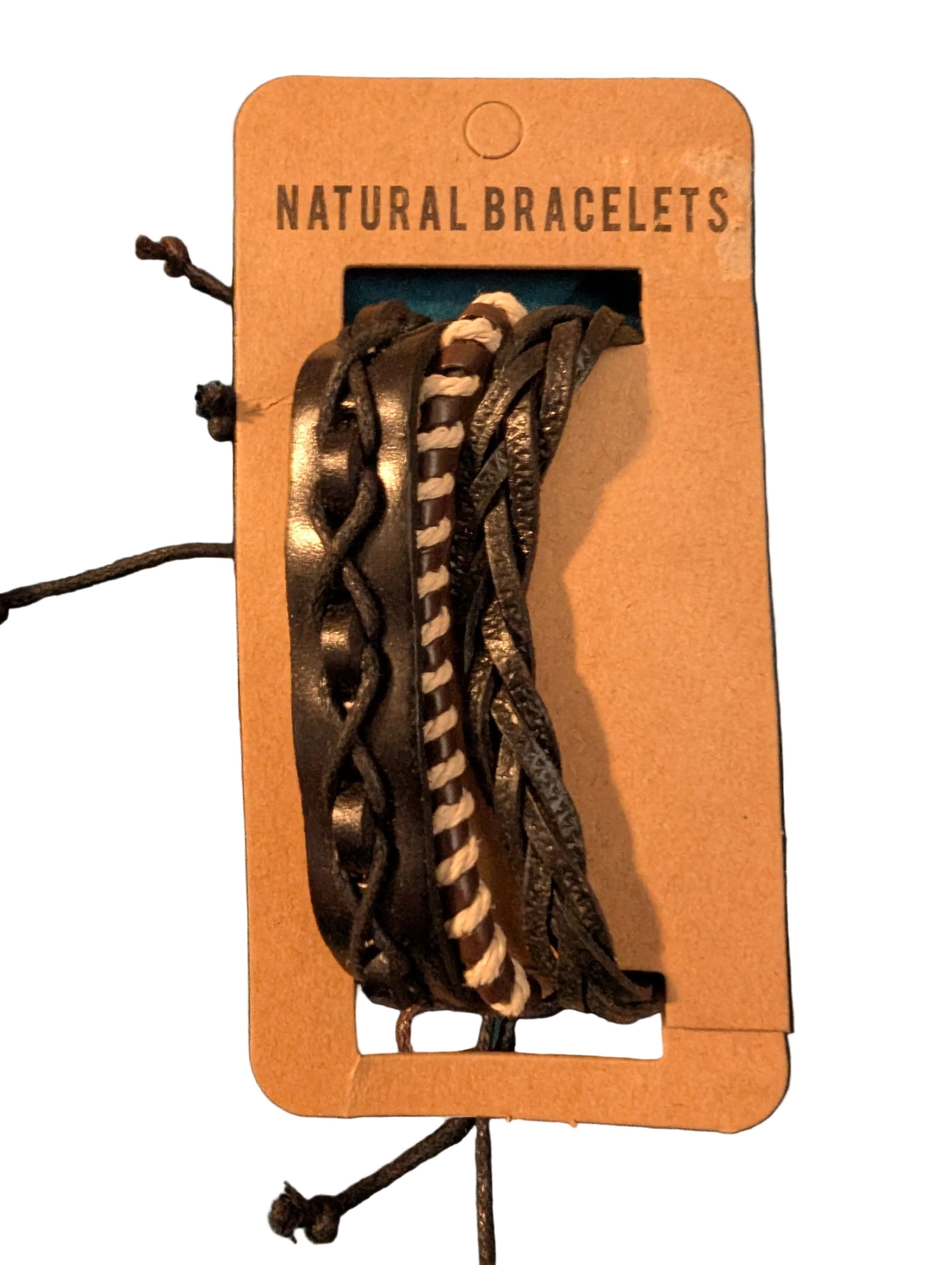 Faux Leather Bracelets - Set of 3