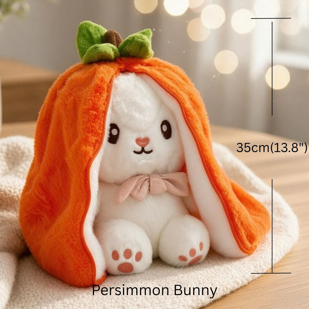 Reversible Strawberry Bunny Plush Toy - Transforming Hide and Seek Stuffed Animal