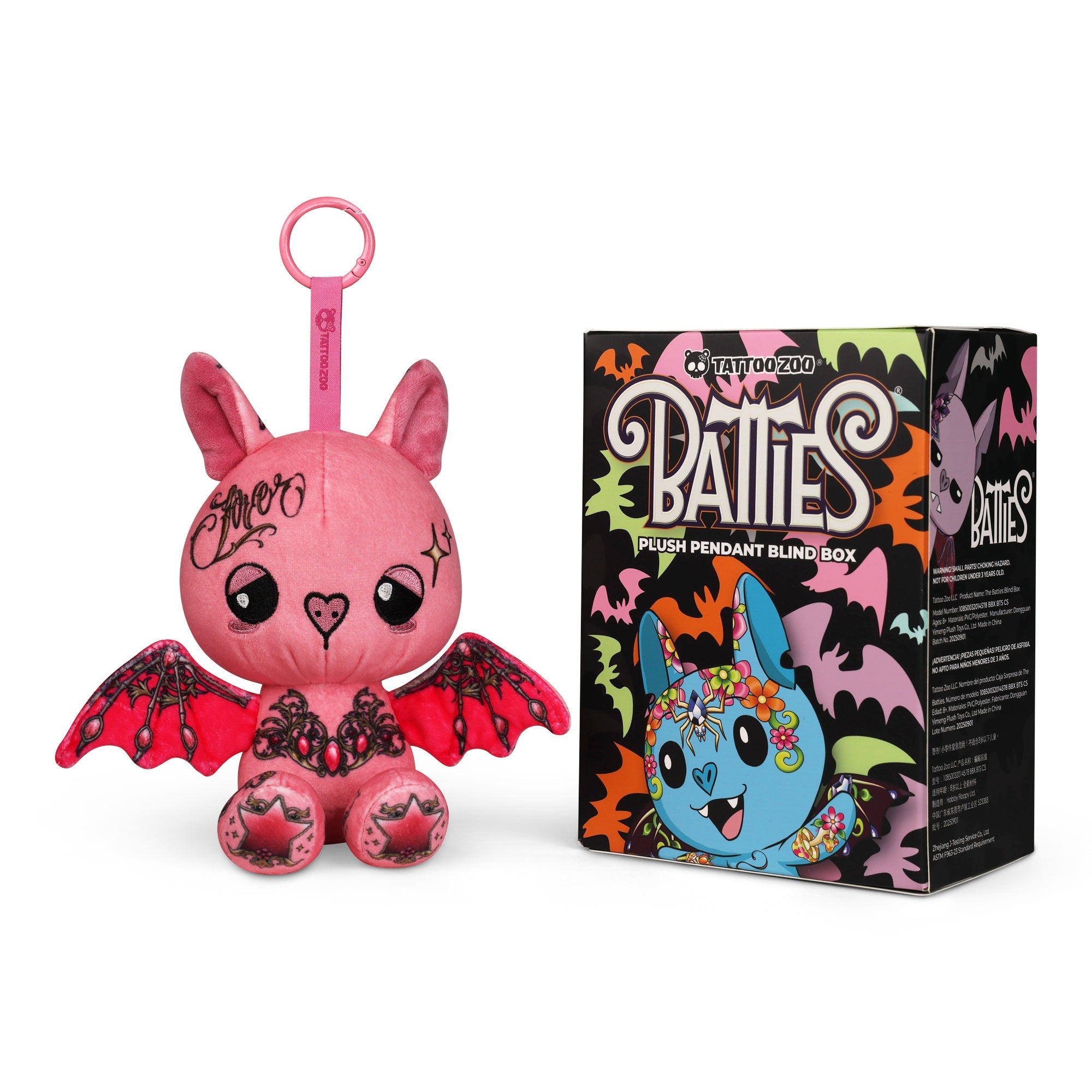 Tattoo Zoo Batties Plush Pendant Blind Box