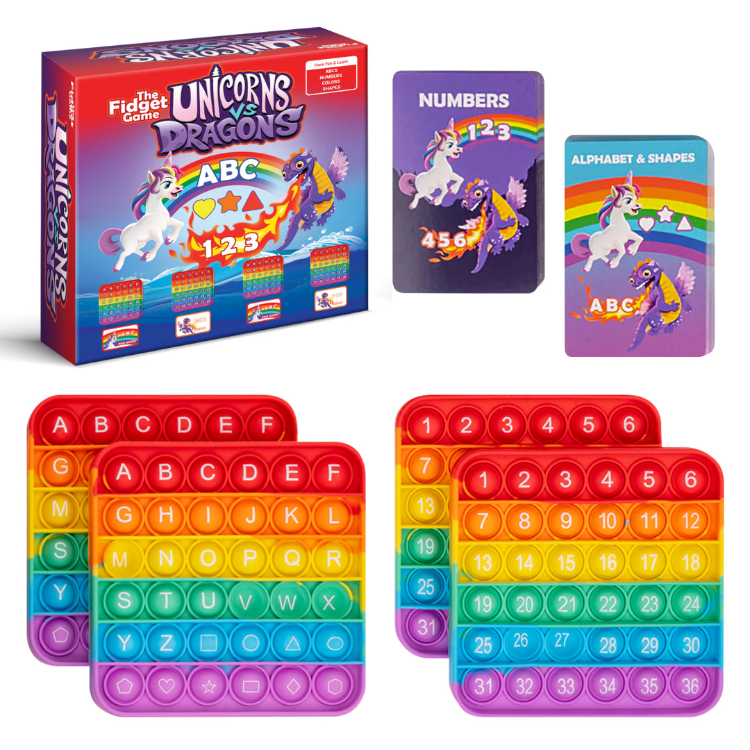 Unicorns Vs. Dragons - Kindergarten Skills Learning Game