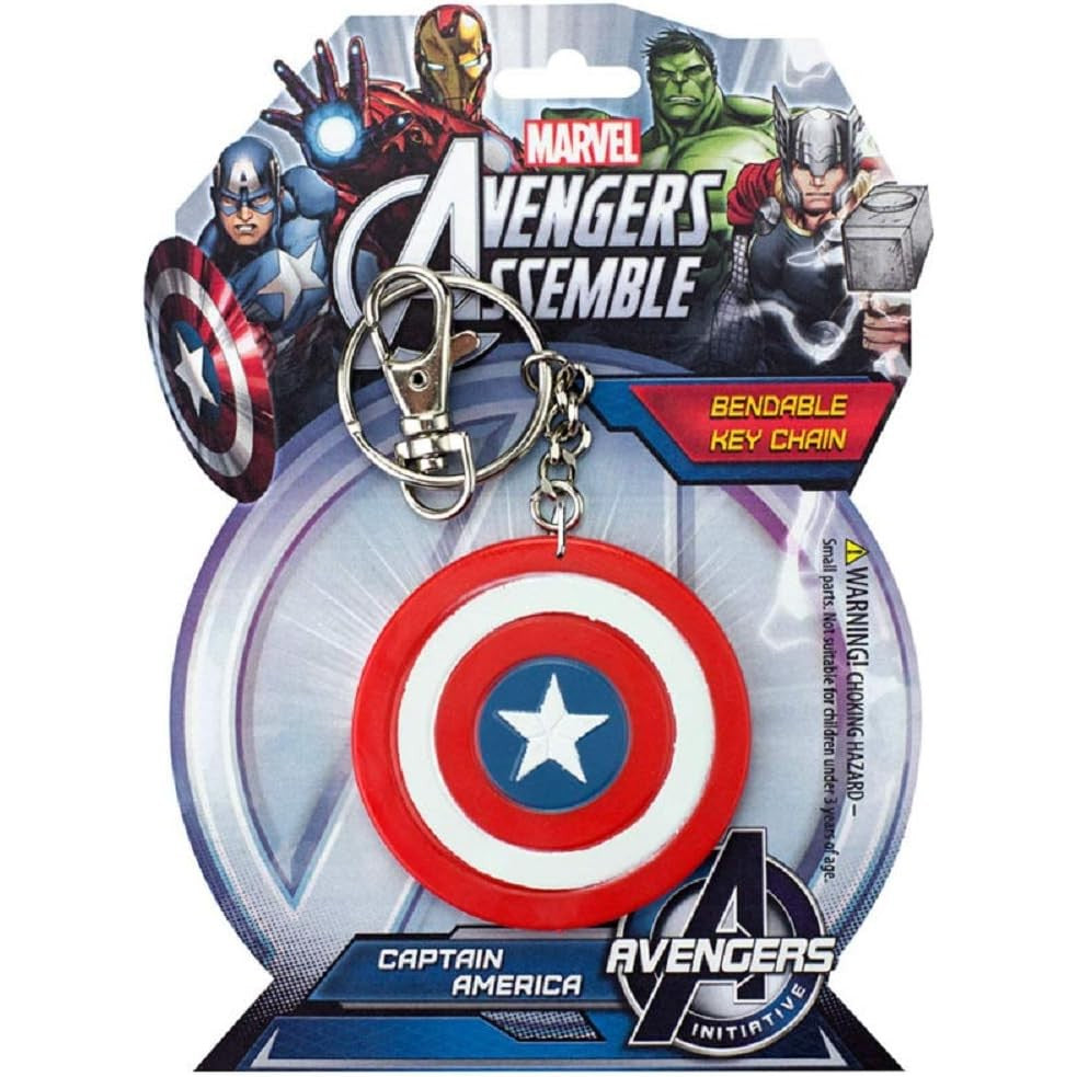 Marvel Captain America Shield Bendable Figure Keychain
