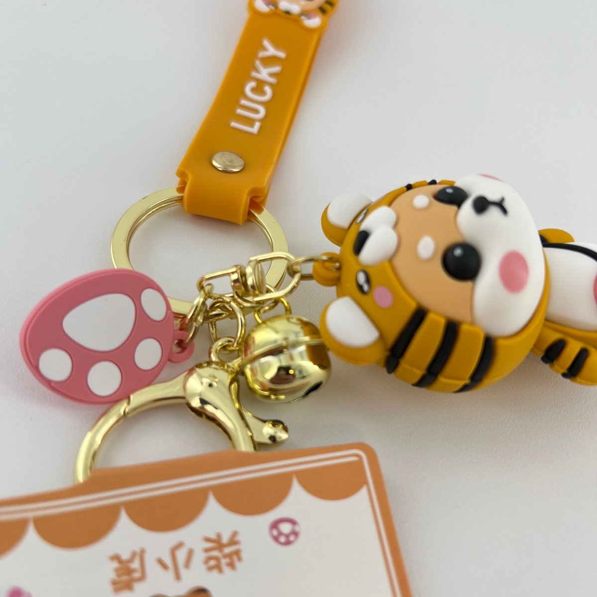 Backpack Keychain Shiba Inu Tiger Design for Women and Gifts