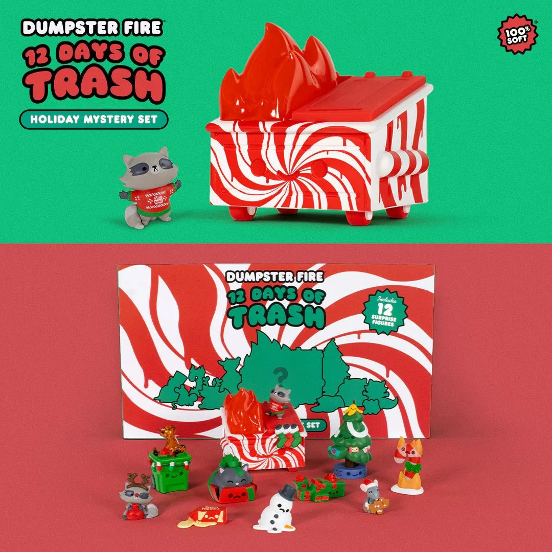 Dumpster Fire 12 Days of Trash Advent Calendar Holiday Figure Set