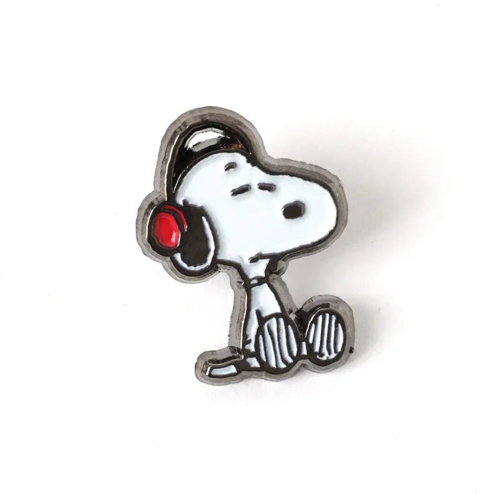 PEANUTS Snoopy Headphones Records Pin