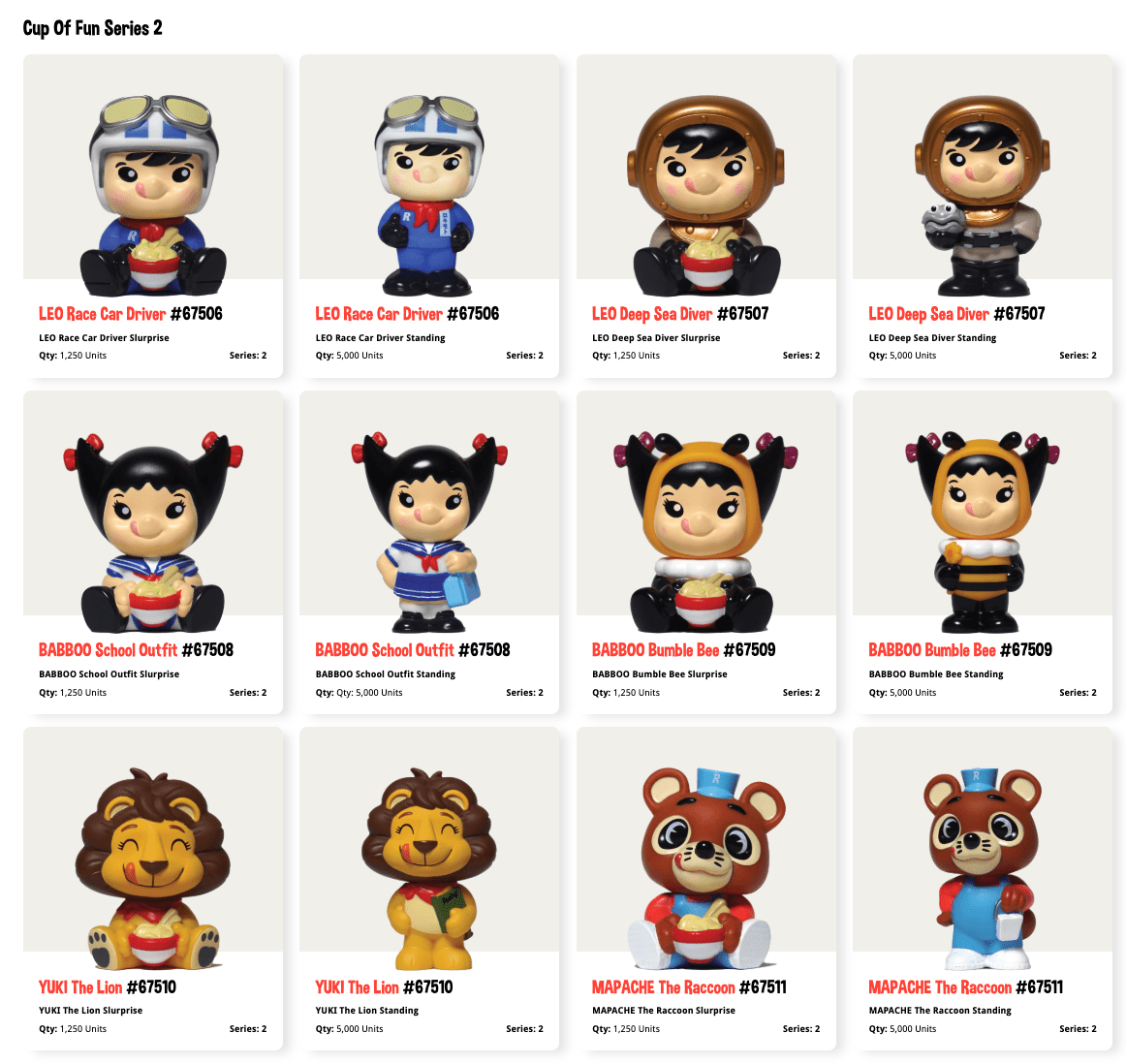 Rokimoto Cup of Fun Series 2 Figures