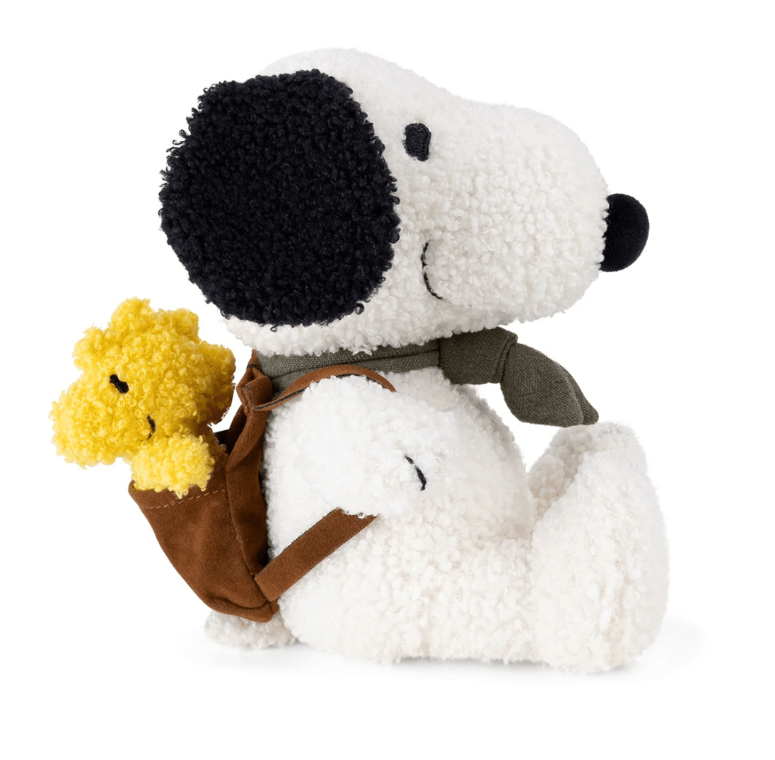 SNOOPY 8 inch plush with Woodstock in Backpack