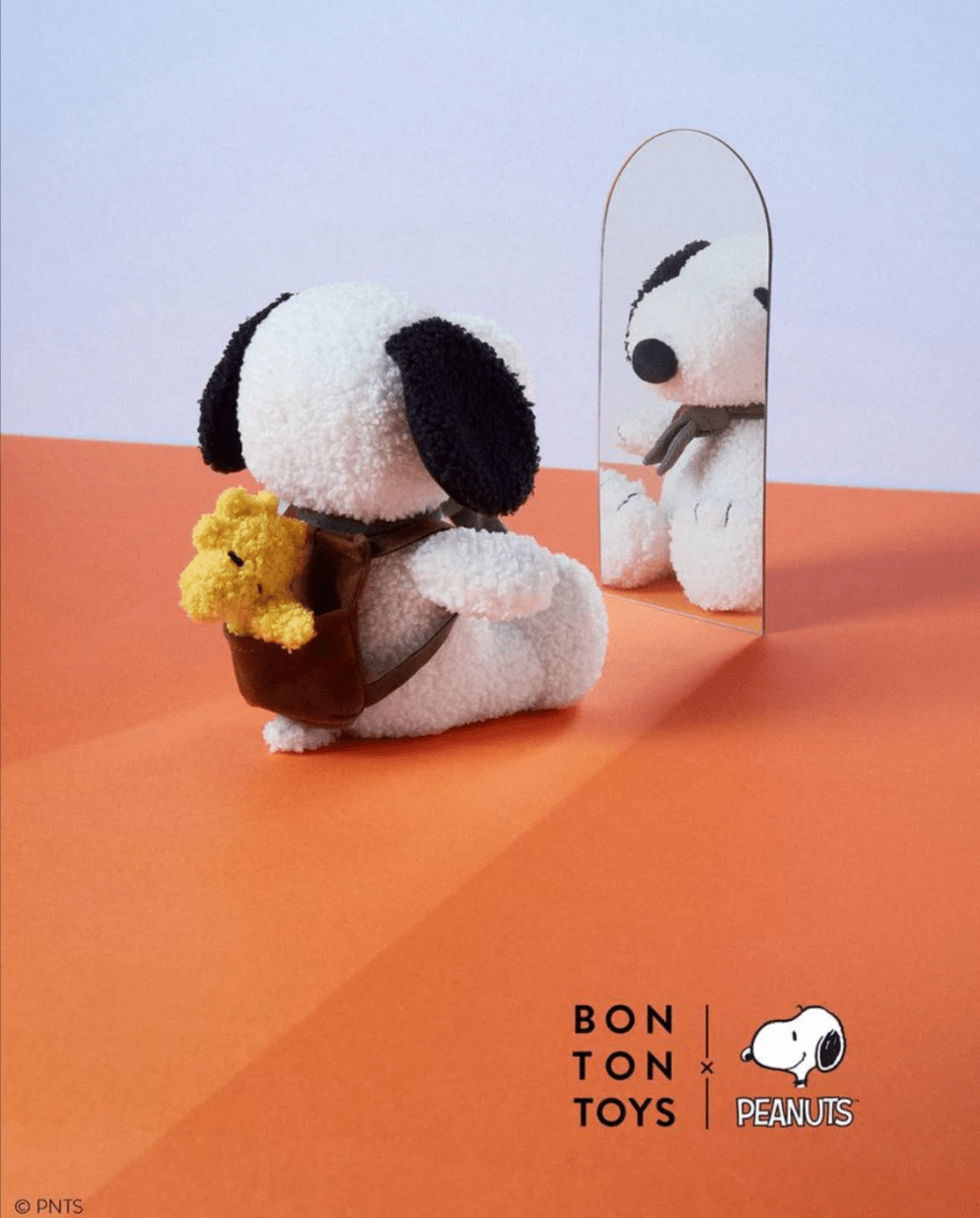 SNOOPY 8 inch plush with Woodstock in Backpack