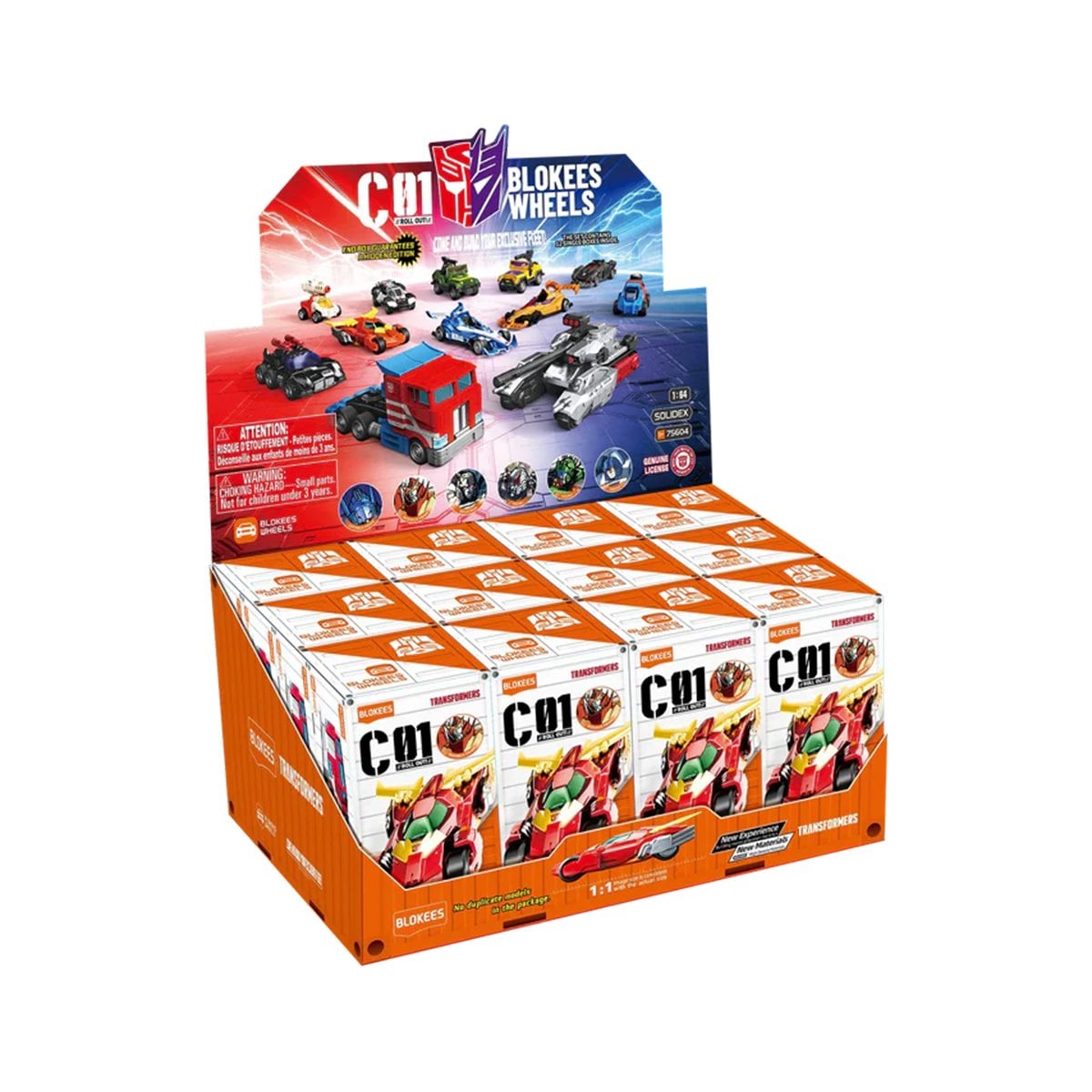Blokees Wheels - Transformers C01 Roll Out! Blind Box Mini Model Kit - Case of 12